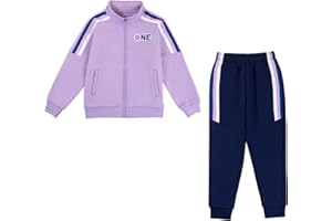 Tancefair Ragazze Abbigliamento Set 2 pezzi Bambine Ragazze Completo da Tuta Sportiva Jogging Set Giacca e Pantaloni Tute da Bambine età 4-15 Anni