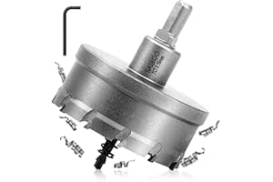 SAIBOO 76mm Otwornica z Twardego Metalu Otwornica TCT Wiertło z Twardego Metalu do Stali Nierdzewnej, żelaza, Stopu, Miedzi, Aluminium