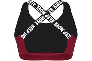 iEFiEL Kids Girls Wireless Yoga Sports Bras Child Fitness Cotton Crop Tops Vest Running Training Bra