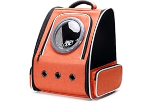 INTERFASHIONER Pet Carrier Backpack for Large Cat and Small Puppy, Space Capsule Bubble Cat Carrier Backpack for Fat Cat
