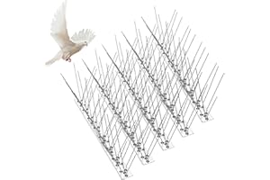 YEASING Bird Spike for Pigeons 5Pack Bird Spikes 25cm Fence Animal Deterrent Bird Repellent Set Pigeon Spikes Long Seagull Cat Intruder Deterrents for Roofs and Windows