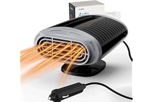 KQLHLHDYZ - Calefacción de coche (12 V, 150 W, ventilador de calefacción y refrigeración portátil, 2 en 1, calentamiento rápido, portátil, giratorio de 360 grados