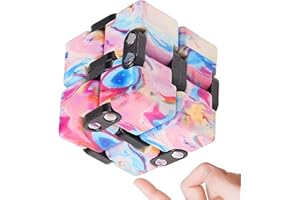 Aionly Infinity Cube, New Upgradedm Mini Infinity Cube Fidget Toy,Smooth Turn and Fast Play Infinite Cube for Adults/Kids,Killing Time and Anxiety Relief Reduction Educational Toys (pink)