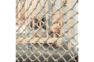 WEIZON Red de Seguridad Para Balcón, Red De Seguridad Infantil Cuerda De Cáñamo Escalera Balcón Protección Red Red De Escalada Cuerda Valla Decoración Red Techo De Pared Tejido A Mano Red Retro Bar Jardín