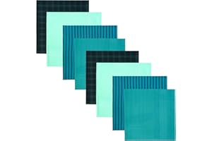 Retreez 8 Stück Reine Baumwolle Gemischte Taschentücher für Herren Geschenkset