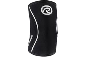 ‎REHBAND Rehband Ellenbogenbandage aus 5mm SBR/Neopren, Ellenbogen Sleeve für Kraftsport, anatomisches Design, rutschfest & enganliegend für Damen & Herren