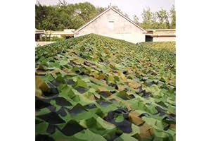 YZJL camouflage net Tenda da sole Rete mimetica verde militare, 2X3m 4X6m 8X10m Rete mimetica da campeggio per esterni, utilizzata per giochi militari, Decorazione ombreggiante, Decorazione per feste a tem