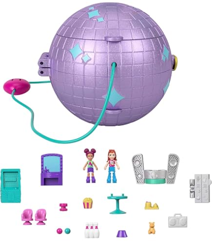 Polly Pocket Día en la Playa Pollyville Set de Juego con muñeca, Mascota y Accesorios, Juguete +4 años (Mattel GTM68