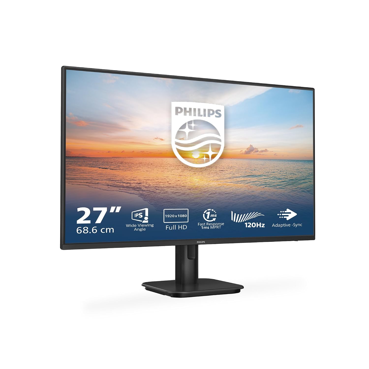 PHILIPS 27E1N1100A Monitor 27 Pulgadas 120Hz Panel IPS, 4ms GtG, Altavoces, (1920x1080 HDMI 1x 1.4) Negro
