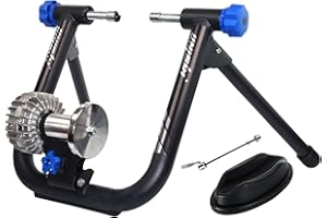 unisky Fluid Bike Trainer Stand Indoor Riding Steel Bicycle Exercise Stationary Stand with Noise Reduction Wheel