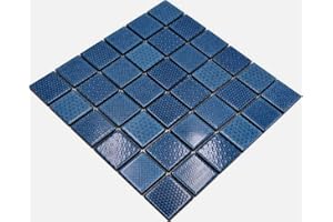 CONWIRE WB16-0404 Carrelage mosaïque en céramique Bleu céladon Heritage Cobalt pour mur, salle de bain, WC, douche, cuisine, carrelage revêtement de comptoir, revêtement de baignoire