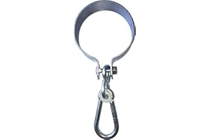 Sunload Manschettenhaken mit Karabiner verzinkt, Schaukelhaken für Rohre oder Rundhölzer, 2er Set (120 mm)