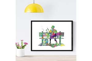 Nacnic POSTER OF FORREST GMP Watercolor style. Film films, movies, and actors. Posters of ancient films with watercolor style. A4 size with frame