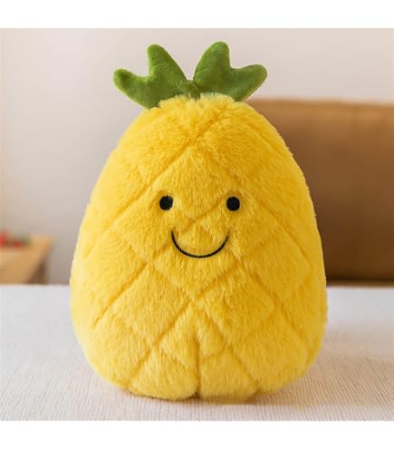 Plüschkissen Frucht Ananas – Süßes Spielzeug & Kissen, 25 Cm, Weich, Geschenk Für Kinder