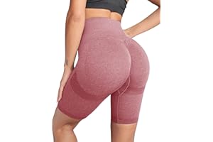 CMTOP Femmes Shorts Sport Yoga Butt Lift Legging Shorts de Sport Taille Haute Short de Sport Sexy Été Legging Short pour Fitness Jogging Danse Course Gym