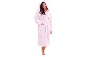 Habigail Luxury Dressing Gown Ladies Super Soft Robe Plush Warm Soft & Cosy Bathrobe for Women