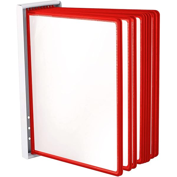 LEVIATAN Wall Display Board System - A4 Document Organizer With 10 Green Panels, Wall Lectern For Office