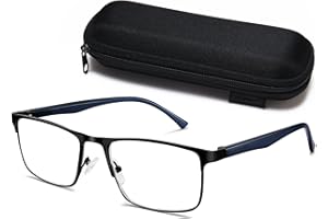 LITIMA Lesebrille Herren Rechteck Rahmen, Anti-Augenbelastung/UV, Lesebrille Herren Mit Blaulichtfilter, Anti-Blaulicht Brille Mit Sehstärke
