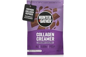 Hunter & Gather Colágeno Cacao 300g I Péptidos de colágeno bovino alimentados con pasto I Sin lácteos I Apoya el cabello, la piel, las uñas y los músculos