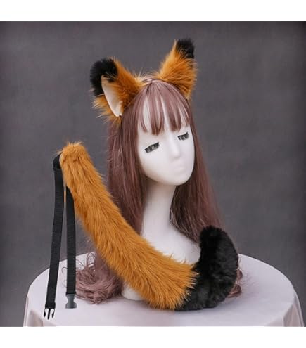 Angel Costume Wings, Tails, Ears And Noses Mr Fox Ears And Tail Headband Costume Set - Orange Fancy Dress Book Week Accessory World Book Day Costume - Foto 12