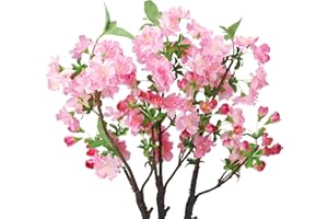 BANTI Sztuczne kwiaty, jak prawdziwa wiosna, dekoracyjne kwiaty, kwiaty wiśni, sztuczne kwiaty, różowe, sztuczne kwiaty, jedwabne kwiaty, sztuczne gałązki do kompozycji kwiatowej, dekoracja domu, 3 sztuki