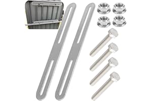 RHBHY Kit de Support Boite Aux Lettres 215 x 24 mm Support pour Boîte au Lettre 2 Kits pour Fixer des Boîtes aux Lettres sur des Portails Ou des Clôtures (Argent, 215mm)