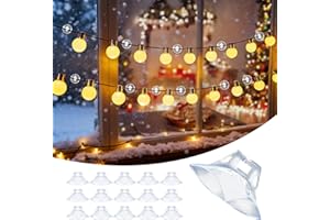 Isisyu Christmas Lights Suction Cup Hooks, 60 Pcs Window Suction Hooks with Strong Suction, Transparent PVC, Reusable, Removable, Heavy Duty Suckers for Window Glass Mirror Bathroom Kitchen