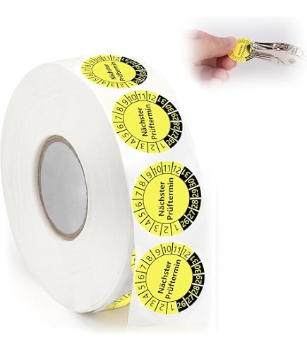 500 targhe di prova per DGUV V3 prescrizione 3 - 30 mm
