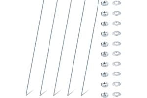 LIYIJIKEJI M4 Fully Threaded Rods & Studs, Threaded Bars, Blue Zinc Threads Rods for Anchor Bolts Screws, with Nuts and Washers(M4 x 300mm)