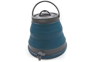 SAMMART Transportador de agua portátil de 12,5 L, contenedor de agua plegable, cubo de emergencia, almacenamiento de agua al aire libre para camping, senderismo, escalada y mochila (azul profundo)
