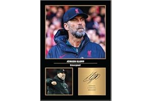 Icons Wall Art Jürgen Klopp Signed A4 Printed Photo Picture Display Gift For Liverpool Fans Digitally Reproduced Signature Unframed