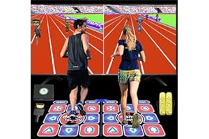 KAXIMON Dance Mat for Kids, Cordless Dance Pad with English Manual and HDMI Output, Non-slip Double Play Mats Built in Retro Arcade Games Machines for Home, Birthday Presents for Boys Girls 6 Yrs Old and Up