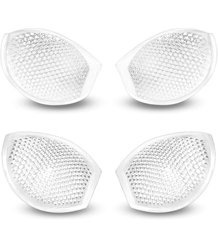 Happyupcity Inserti per reggiseno in gel traspirante da donna, rinforzatori per il seno push-up e potenziatori economici, per costumi da bagno, bikini e uso quotidiano (nudo