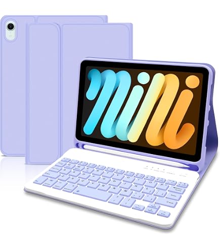 Étui Avec Clavier Bluetooth Pour IPad Mini 7 (2024) / IPad Mini 6 - Clavier Amovible Magnétique - Porte-crayon Intégré - Rose - 11