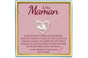 Temulnee Future Maman Cadeau Grossesse Collier Cadeaux pour Future Mere Enceinte Femme Colliers Idée Mère Original Idee Anniversaire Bijoux Noel