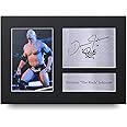 HWC Trading Dwayne Johnson Gift Signed A4 Printed Autograph The Rock Gifts Print Photo Picture Display
