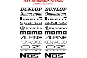 CMR DESIGN CO Aufkleber Car Kit Technical Sponsors Tuning Universal Black für alle Autos