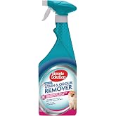 Simple Solution Stain and Deodorizer for Cats and Dogs Effect on Carpet Upholstery Fabric Stains for Home and Vehicle Use
