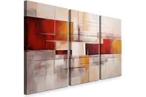 INTELIENZOS Cuadros Decoracion Salon • Modernos • Lienzos decorativos • 120cm • Grande 3 piezas • Abstracto 7 • Decoracion Dormitorios • Comedor • Oficina • Pasillo