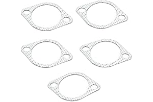 HEADERBS Joint de Tuyau D'échappement, 5 Pièces 3 '' Joint en Métal de Tuyau D'échappement en Céramique avec Anneau Renforcé Tuyau de Descente 3in 76mm