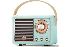 CAULIKINE Altoparlante Bluetooth Portatile Speaker Bluetooth Vintage Wireless Compatto per Interno ed Esterno Regalo Amica Decorazioni Casa Regali di Compleanno per Ragazzi Adolescenti, Ragazze, Uomini (Blu)