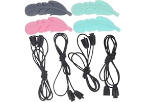 ‎DOITOOL DOITOOL 4 Stücke Sensory Kau Halskette Silikon Feder Kauschmuck Sensorische Oral Motor Aids Kenzkurse Spielzeug Baby Weerether Spielzeug für Autistische Kewers Baby Pflege Sortierte Farbe