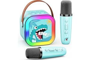 Dromlag Karaoke Enfant, Dinosaure Jouet Garcon 3-12 Ans Micro Karaoke Enfant Cadeau Garcon 3-12 Ans Jouet Enfant 3-12 Ans Microphone Karaoke Cadeau Fille 3-12 Ans Karaoke Adulte