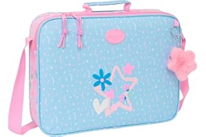 Safta BLACKFIT8 SMILE - Cartera Extraescolares, Maletín Portatodo, Bandolera, Cómoda y Versátil, Calidad y Resistencia, 38x6x28 cm