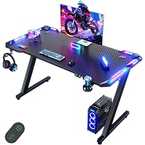 bigzzia Ergonomique Chaise Gaming, Fauteuil Gaming,Hauteur Réglable, avec Coussin Lombaire et Appui-Tête, Fauteuil Gamer Confortable pour Adultes, Filles et Garçons (sans LED Effets, Rouge