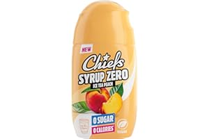 ‎CHIEFS CHIEFS Syrup Zero, Peach Ice Tea, 65ml, für mehr als 8l Fertiggetränk, Sirup zuckerfrei mit echten Fruchtextrakten, vegan, zero Kalorien, made in Germany