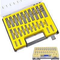 QLOUNI 150pcs Mini Twist Drill Bits Set, HSS Shank Drill Bits Kit Micro Twist Drilling Tool Helicoidal for Wood DIY with Stor