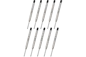 ‎DIVEY DIVEY Kugelschreiberminen für das G2-Format - hochwertige Großraumminen im 10er Pack - Ersatzminen - Kugelschreiber Minen - Kuliminen - Kugelschreiber Patrone - Schwarz