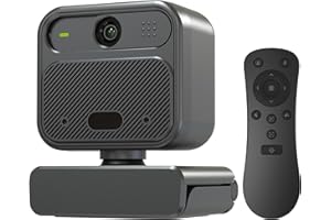 VIZOLINK Webcam 4K PC con Micrófonos, UHD 4K/30FPS, Control Remoto, Coque Fijo, 4X zoom, Reducción de Ruido, Corrección de Iluminación, Camara Web para Windows/MacOS/Linux/TikTok/Skype/Youtube/Switch2