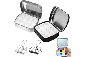 W RXKIOCS Lot de 2 mini palettes d'aquarelles humides portables pour l'art à la maison et en plein air 12 espaces